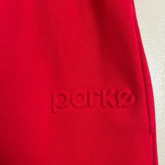 RARE! Parke Embossed Unisex Fleece Sweats/Joggers - Picture 2 of 7